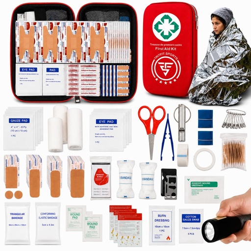 [BRSRAGAPCQCB6C36] 314 Pieces First Aid and Survival Kit for camping, Hiking