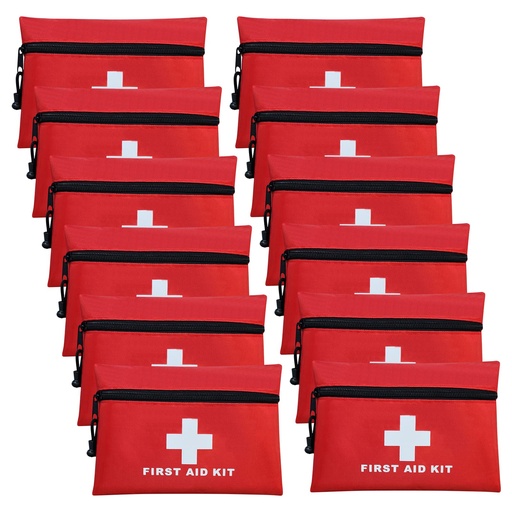 [BRSRMCAKC5YRSH3J] 12pcs Mini First Aid Kit Empty Bag with Zipper (Bag Only)