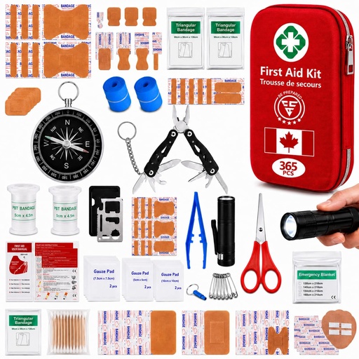 [BRSROAQBPIHBSC3B] TF-3 Max by TRITFIT SPORTS - 365 PCS First Aid Kit & survival kit with Essential Supplies. First aid kit for car, First aid kit for Home, Boat, Car, Camping, Emergency kit, first aid kits, first aid.