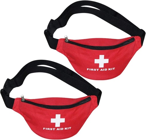 [BRSWYEADDJ5B6DYV] First Aid Empty Kit,Compact and Lightweight Waterproof First Aid Bag Empty with Zippered for Emergency at Home, Office, Car, Outdoors, Boat, Camping, Hiking(Bag Only) (2 Pack Fanny Pack)