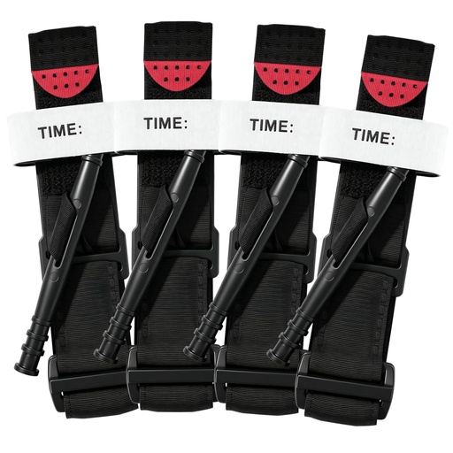 [BRSRYYYOC4PAY3L4] 4-Pack Tactical Tourniquet for Traumatic Bleeding | One-Handed Operation | Essential for IFAK, Combat, Accidents & Survival
