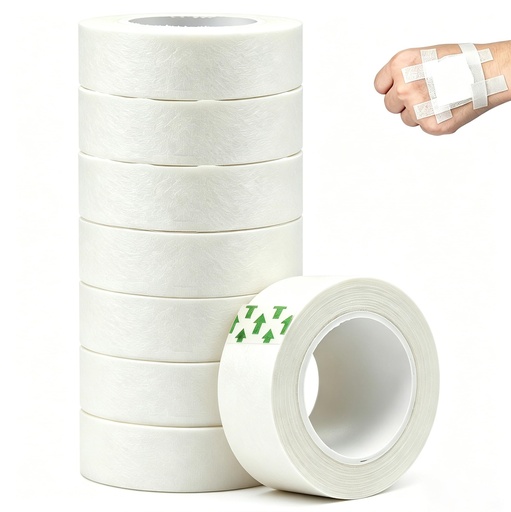 [BRSRGZYNCIFR6D3P] Breathable Medical Tape, 8 Rolls Waterproof First Aid Gentle Adhesive Tape