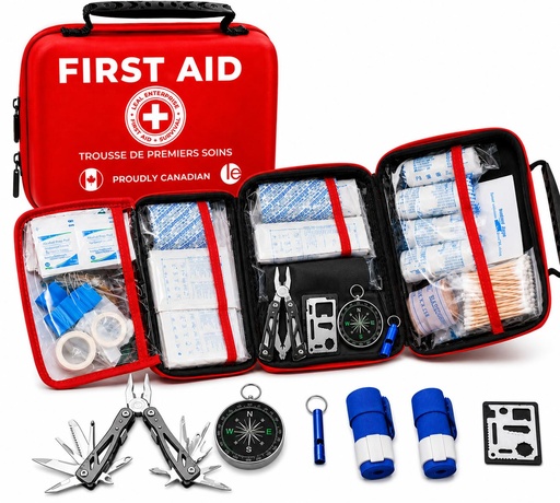 [BRSRGGAPCR6Q4G3X] LEAL First Aid 400 Piece First Aid & Survival Kit, Camping, Car, Home