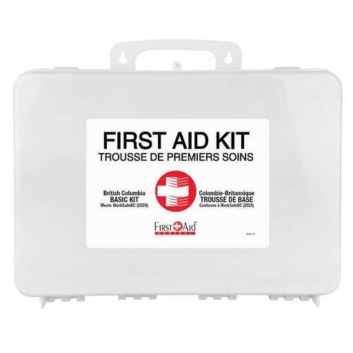 [BRSRABD3OINB6ELJ] First Aid Central British Columbia 2-50 Person Basic Workplace First Aid Kit, Medium, Plastic, 164 Pieces