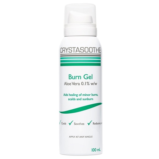 [BRSWYAQRBUFR6AIV] Crystasoothe Burn Gel - After Burn, Protective Gel to Cool and Soothe Minor Burns, Scalds And Sunburns. First Aid Treatment Spray. 100ml Bottle