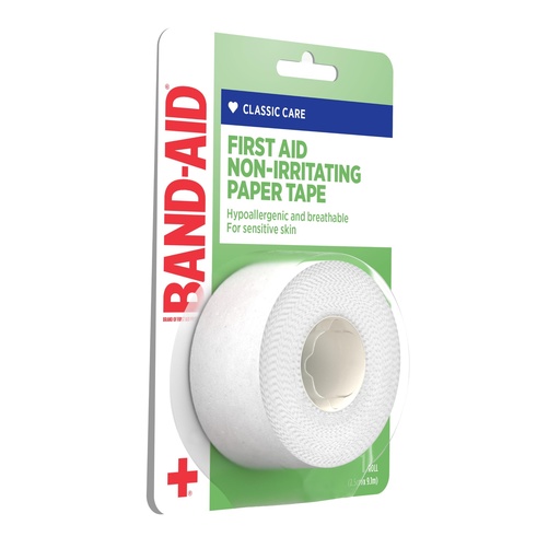 [BRSWGED3OEMB4HL6] Band-Aid First Aid Non-Irritating Paper Tape 2.5cm x 9.1m 1 Pack