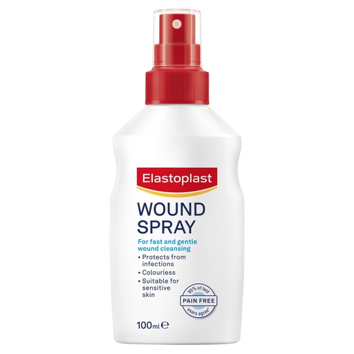 [BRSW2AYEBN5QIADX] Elastoplast Wound Spray 100ml | Antiseptic Wound Healing Ointment | Protects Against Infection | Fast & Gentle Wound Cleansing | Alcohol-Free for Gentle Application | Suitable for Sensitive Skin