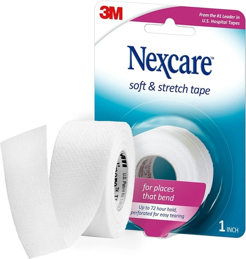 [BRSWIYATBF6QODTY] 3M Nexcare™ Soft Cloth First Aid Tape, 25mm x 5.5m, Gentle, Hand-Tearable