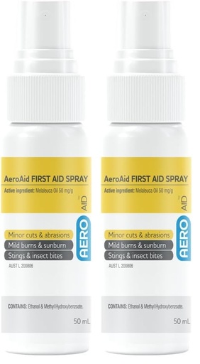[BRSREATYBMPA2H33] AeroAid Antiseptic Spray 50 ml (Pack of 2)