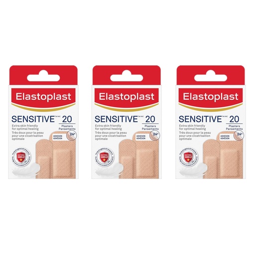 [BRSREFDQA4NBA3A2] Elastoplast Sensitive Skin Tone Plasters - Light (60 Pack) | Bacteria Shield Protects Against Infection | Includes 2 Sizes | Breathable Material | Hypoallergenic Plasters for Sensitive Skin