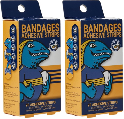 [BRSREATYBMDQIETV] NRL Eels Mascot Adhesive Bandages (Pack of 40)