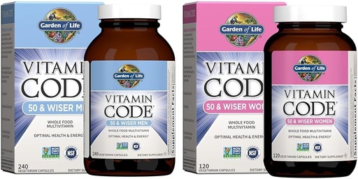 [BRSROBL3DMMAG3Q4] Garden of Life Multivitamin for Men & Multivitamin for Women - Vitamin Code 50 & Wiser Women's Raw Whole Food Vitamin Supplement