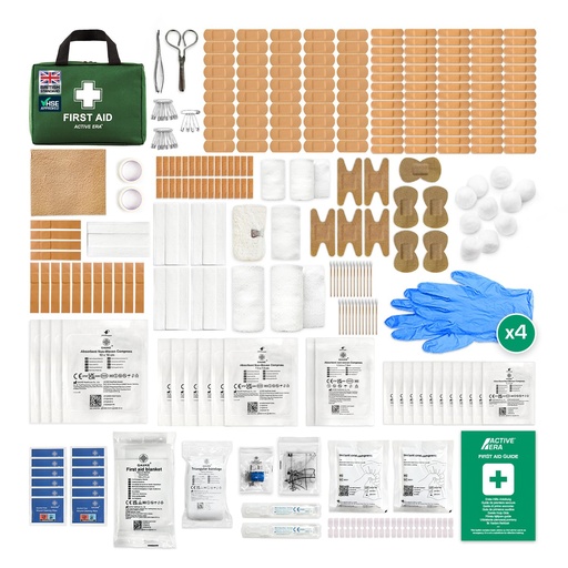 [BRSRA2YBABYA2CDH] 320 Piece Premium First Aid Kit Bag - Includes Eyewash, 2 x Cold (Ice) Packs and Emergency Car Blanket for Home, Office, Caravan, Workplace, Travel