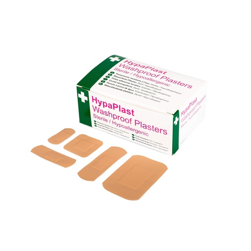 [BRSWIZQNCNYACFDA] Safety First Aid HypaPlast Pack of 100 Assorted Washproof Plasters