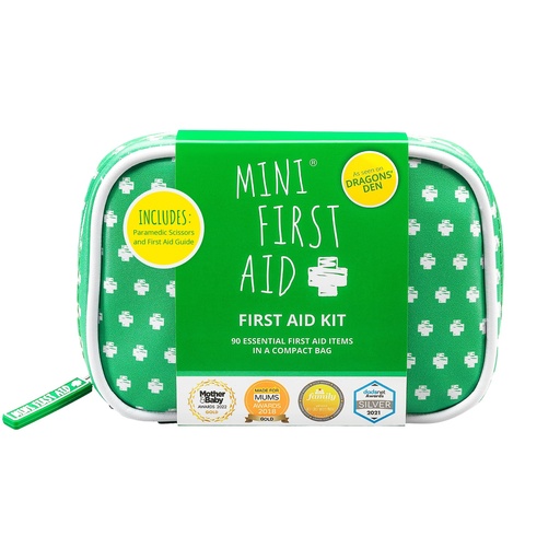 [BRSRAGL2AUHR4HIU] Mini First Aid Kit - 90 Items Kids First Aid Kit Includes Plasters, Bandages, Scissors, Tweezers & Burn Gel – for Car, Home, Office, Travel & Camping - Ideal for Babies & Kids – As Seen on Dragons Den