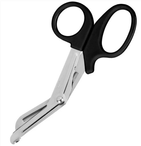 [BRSWIEYCAZ5WICLI] Tuff Cut Scissors Tough Shears First Aid Nurse Paramedic Emergency EMT for Nurses, Doctors, Firefighters, Paramedics (Black, Small 5.5'')