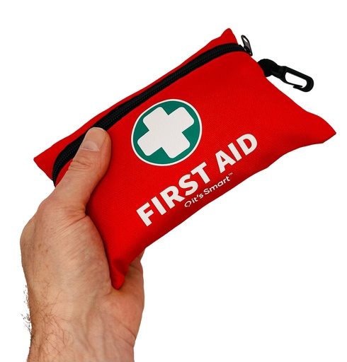 [BRSROAD7BZ6B6CDJ] it's Smart Premium First Aid Kit 110 Pieces - for Travel Essentials, Hiking, Home, Camping and Car - Includes Emergency Blanket, Plasters, Bandages, Eyewash and Other First Aid Essentials - Red