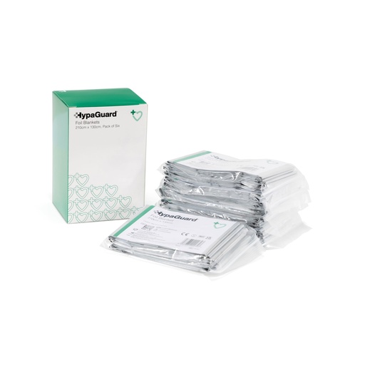 [BRSWIYYPBIMGGALY] Safety First Aid HypaGuard Pack of 6 Foil Survival Blankets