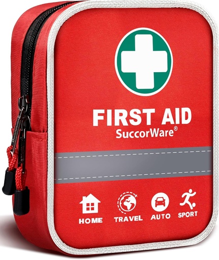 [BRSW2ZYKOB5BYALD] 130 Pieces First Aid Kit with Hospital Grade Medical Supplies - Includes Emergency Blanket, Bandage - Great for Home, Outdoors, Office, Car, Travel, Camping, Hiking, Boating