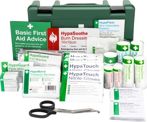 [BRSWYBL3OYBAADT4] Safety First Aid Group K3170SM Economy Catering Kitchen First Aid Kit, Small Fully-Stocked 1-10 Persons British Standard