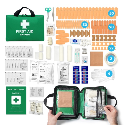 [BRSRGH32OAGRECT6] GATARN Piece First Aid Kit Bag 320, x Instant Cold Ice Packs