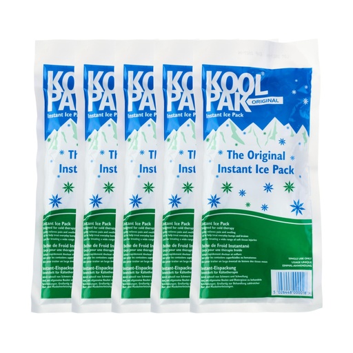 [BRSWIGYIOZ6QMH34] Koolpak 5 x Original Instant Ice Packs 12x29cm Cold Therapy Ice Packs