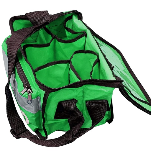 [BRSWKH32OEMRKELE] JFA Medical Green Haversack Emergency First Aid Bag with Front Pocket - Empty