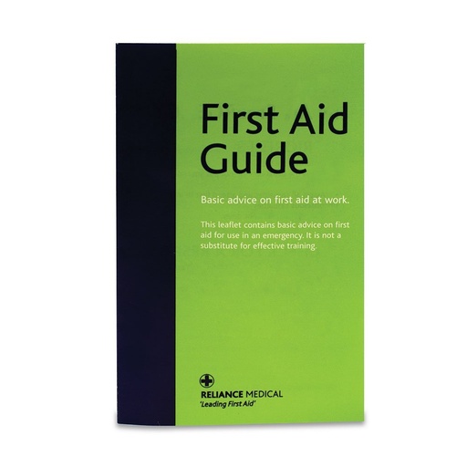 [BRSWKFAPARYGIHYZ] Reliance Medical First Aid English Guidance Leaflet - Pack of 50