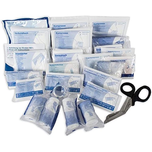 [BRSWKGI4AQCAO3IZ] ACTIOMEDIC First Aid Refill Pack According to DIN 13 157, Refill Set for First Aid Kit & Cabinet with Multilingual Labelling, Emergency Medical Equipment, 24 x 16 x 6 cm