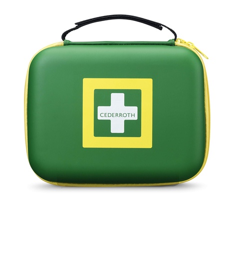 [BRSWY2QBOUFGCGYZ] Cederroth | First Aid Kit Medium | Well-stocked first aid kit made from a durable, rubber-like material with practical handle and adjustable strap