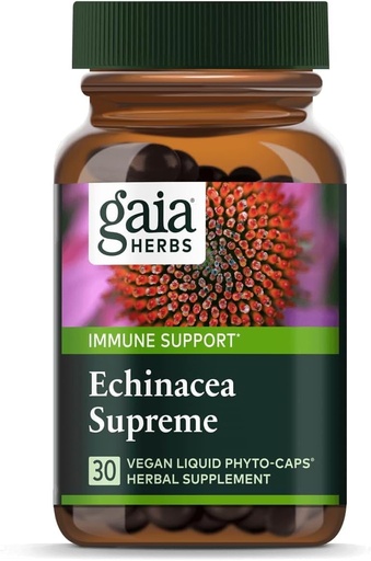 [BRSWIYIGOINR6GA5] Gaia Herbs Echinacea Supreme - Integratore di Supporto Immune - Echinacea Purpurea & Angustifolia Blend to Support Immune System - 30 Vegan Liquid Phyto-Capsules (15-Day Supply)