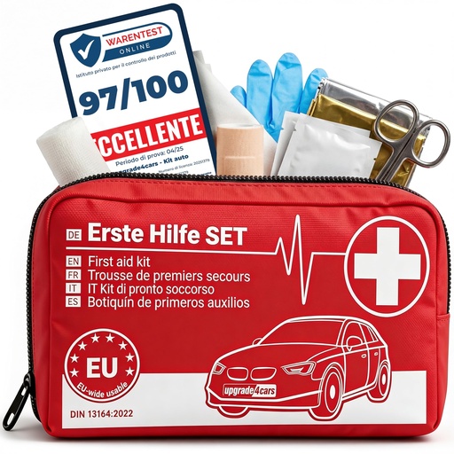 [BRSREAAOOYOQ23L2] Upgrade4cars Car First Aid Kit Version 2026 DIN 13164 Standard