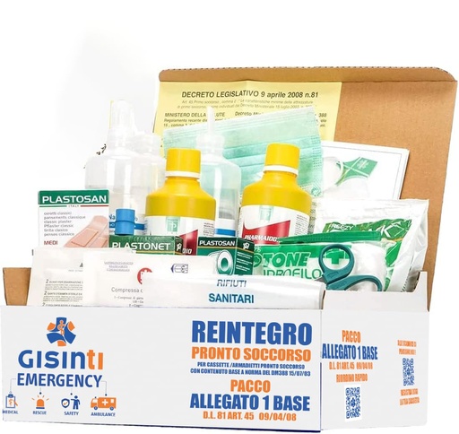 [BRSW2ZYZPN7GKH3H] Gisinti Reintegro First Aid Cassette All.1 for Companies 3 or More Employees Replenishment Package All.1 #DM388