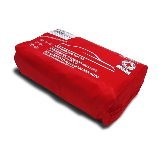 [BRSWGZD5OAFQ43AU] 4R Quattroerre.it 16056 Car First Aid Kit Approved DIN 13164, Soft Case, Made in Germany, Complete Equipment for Car, Camper, Van and Vehicles
