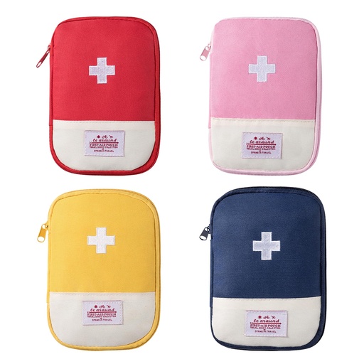 [BRSRAFIOAEHGKADU] JSTHHTT Portable First Aid Kit for Travel – 4 Pieces Mini Empty Medical Bag – Portable Medication Holder