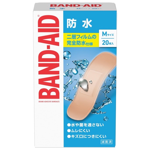 [BRSROFQODIJWGF32] Band-Aid Emergency Waterproof Bandages - Size M, 20 Pieces