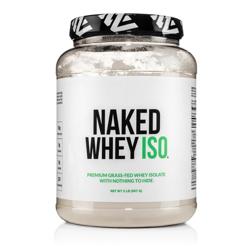 [BRSRAGD2BAIBUCAY] NAKED Whey Isolate Protein - Only 2 Ingredients, 30g Grass-Fed Protein, Zero Carb, Unflavored, Undenatured, Non-GMO, No Soy, Gluten-Free, No Preservatives - 28 Servings