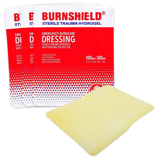 [BRSWGFANCIJRQCQ4] Burnshield 4" X 4" Barn Dressing Sterilization, 3 Pack