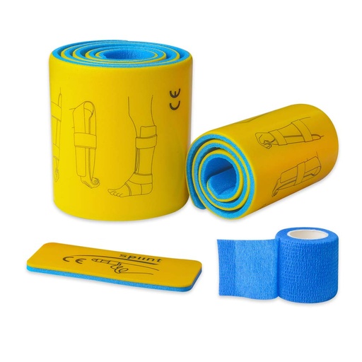 [BRSWYAQDDEFBMFLA] 3pcs/set Emergency First Aid Fracture Fixed Splint Brace Support Sprint Roll Splint Roll with Self Adhesive Bandage for Arm Leg Finger