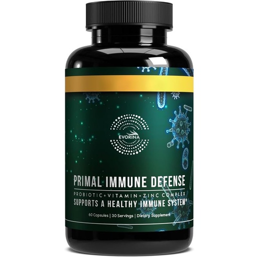 [BRSRYFAHOENRAELL] Immune Defense 10-in-1 Supplement with Probiotics, Zinc, and Vitamins C, D3, K2, B6 Daily Immune Support for Adults