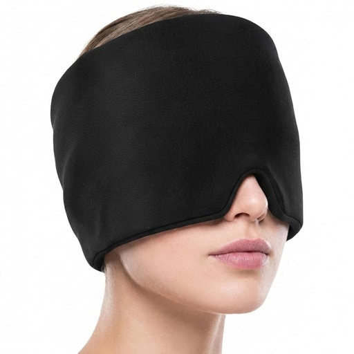 [BRSRYZA3DIIG2HTH] LUMONY® Migraine Relief Cap for Headache & Migraine Pain | Hot & Cold Therapy Cooling Gel Mask | Sinus, Stress, Tension Relief Head Wrap | Reusable Ice Pack Cap for Men & Women (Black)