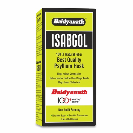 [BRSRAFQLDEHWYET3] Baidyanath Asli Ayurved Isabgol 100 gm - Psyllium Husk Powder| Boosts Digestion | Constipation Relief Naturally | Rich Source Of Dietary Fiber Supplement