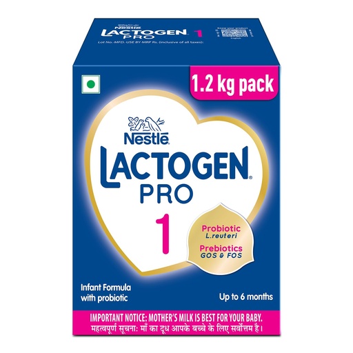 [BRSRAFL2O57B6E3V] Nestlé LACTOGEN PRO 1, Infant Formula with Probiotic & Prebiotics, 1.2kg