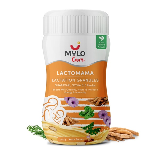 [BRSRGZQHOB4BGCTD] Mylo Lactomama Lactation Granules (Kesar Badam Flavour, 300 g (Pack of 1))