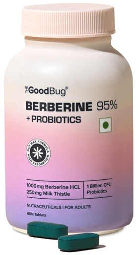 [BRSRYZQ3PMHBSYIZ] The Good Bug Berberine 95% with Probiotics | 1000 Mg | Advanced Metabolic Support with Bitter Melon & Milk Thistle | Supports Healthy Blood Sugar, Liver Function & Gut Health | 60 Tablets
