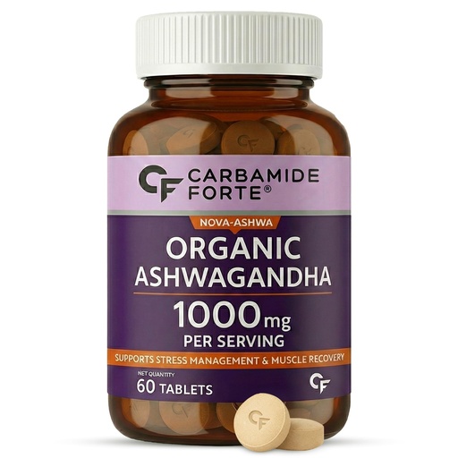 [BRSRAEITPMBQOF33] Carbamide Forte Ashwagandha Tablets 1000mg | Organic Ashwagandha Tablet for Men & Women | 60 Tablets