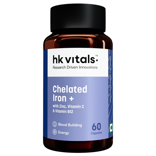 [BRSWYZARAQCBADTX] hk vitals Chelated Iron + Supplement, 60 Capsules