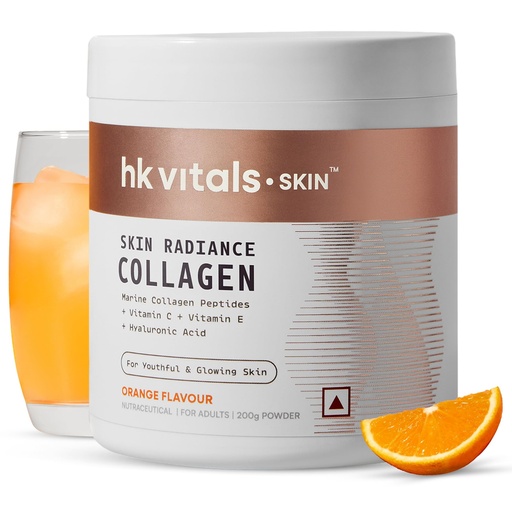 [BRSW2GQBB55AKFI6] hk vitals Skin Radiance Marine Collagen Supplement Powder, Orange, 200g