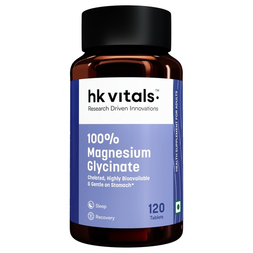 [BRSRAFL3CQIBMA3B] hk vitals 100% Magnesium Glycinate 1880mg, 120 Tablets