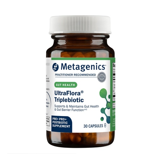 [BRSRAEI6BYMQ4AY3] Metagenics UltraFlora Triplebiotic - Prebiotic, Probiotic & Postbiotic Blend with Akkermansia for Gut Health* - Supports Digestive Balance, Microbiome & Immune Function* - Shelf-Stable - 30 Capsules